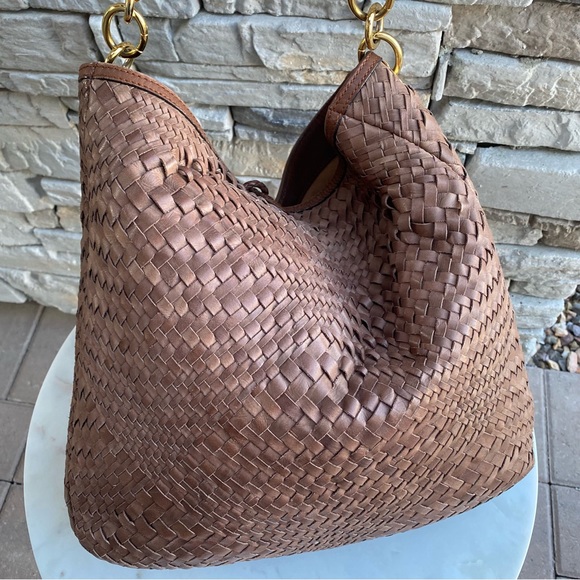 SOLD Salvatore Ferragamo Woven Leather Large Ceyla Gracy Hobo - Picture 4 of 15